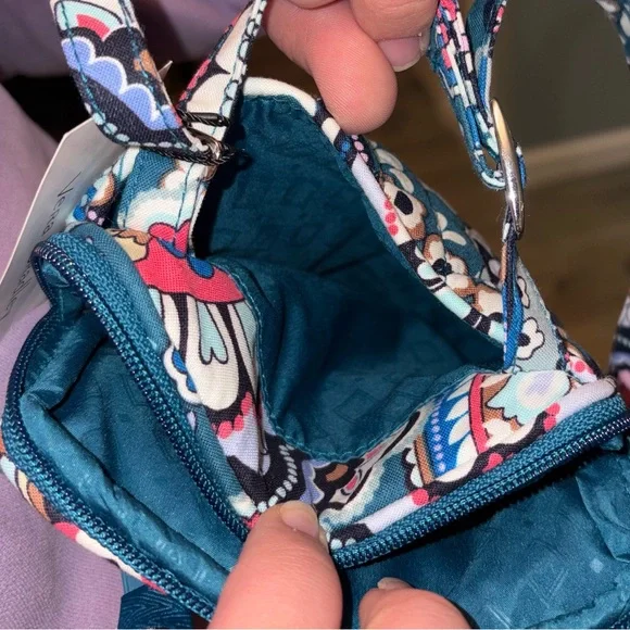 Vera Bradley Cotton Boho Mini Hipster Crossbody Bag The Haymarket Paisley NWT - Picture 9 of 9